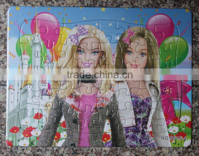 2016 hot sale eco-friendly high quality children A4 paper jigsaw puzzle