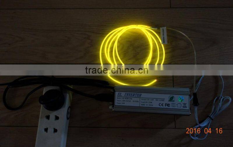 AC110V-240V 90M-120M INVERTER High luminance"Polar light 3"2.6mm Orange EL WIRE