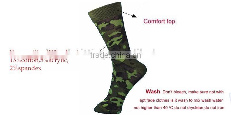 In hot sale!!Camouflage Handsome Men Polyester Sock