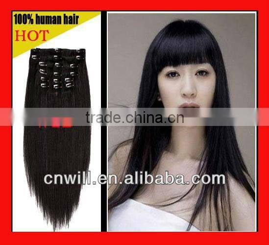 pretty remy 100g clip in hair extensions full head clip in hair extension