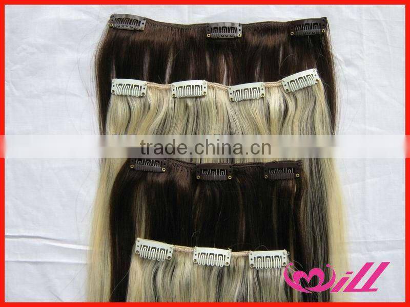 Thickest 160g Remy Clip In Hair Full Head Clip In Hair Extension Human Remy Hair Brazilian Hair With Snap Clips