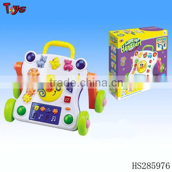 Top quality recorder baby toys with music and light baby handcart