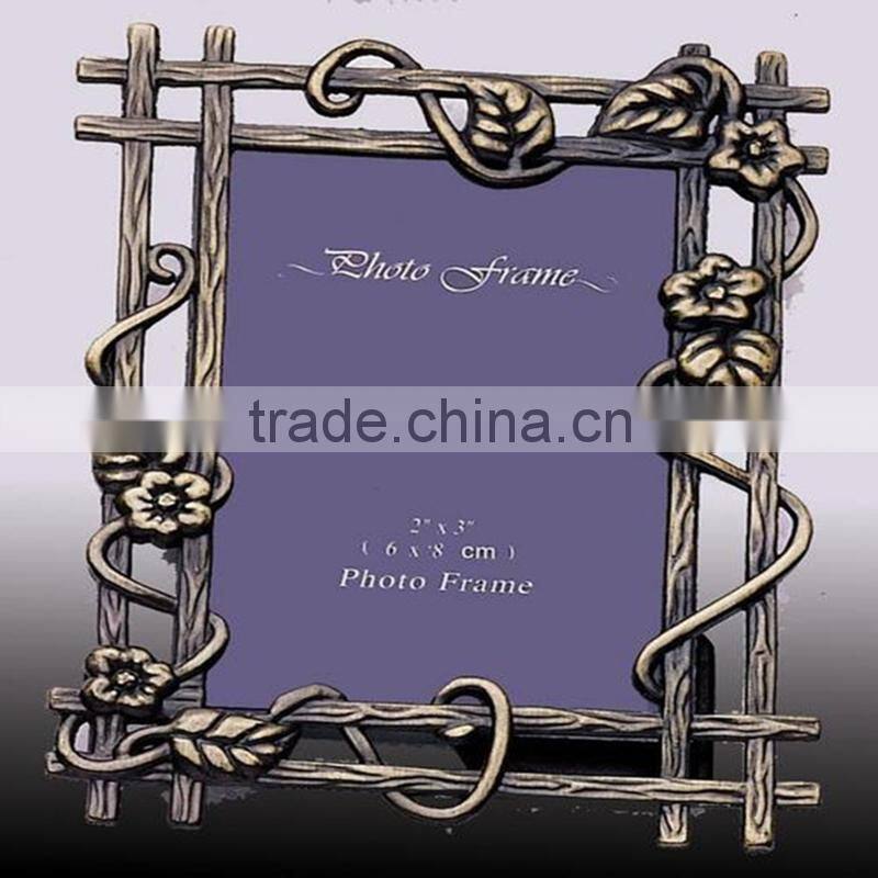 Antique metal zinc alloy classical photo frame home decorative