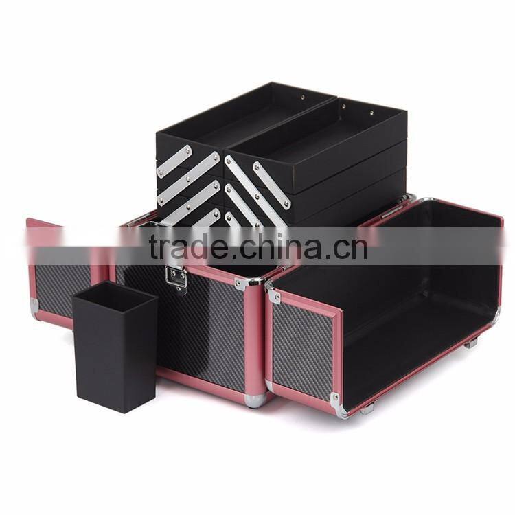 PVC Custom Lock Hard Side Cosmetic Case