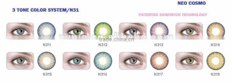 NEO assorted color blend contacts new style color contact lens
