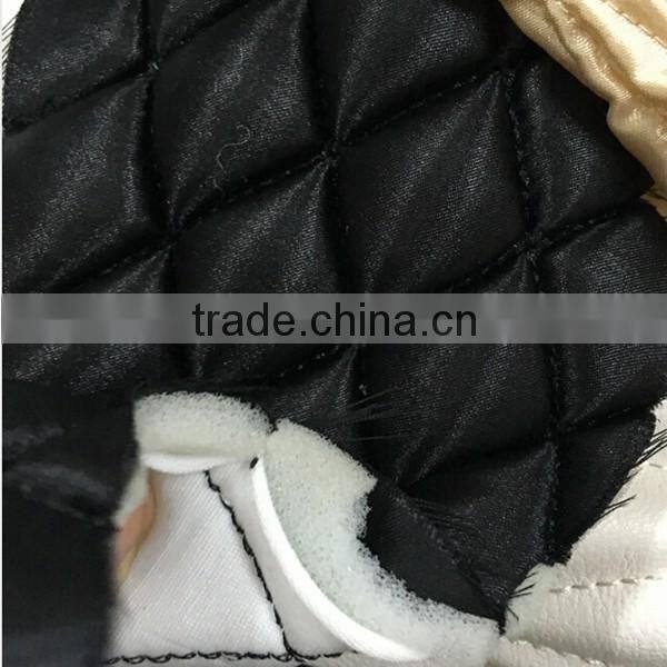 PVC leather surface stitch diamond pattern with foam backed suede for car seat cover usage