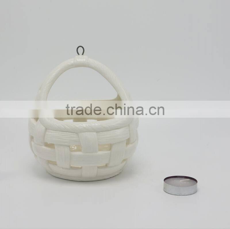 Mordern home decoration hanging ceramic candle holders wholesale