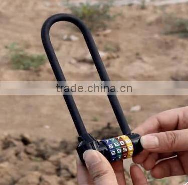 Lengthened four U-shaped password lock metal lock anti-theft lock for bicycle