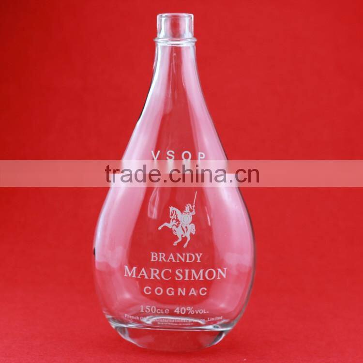 Wholesale empty beverage bottles vodka glass bottles 600ml drinks liquor bottles