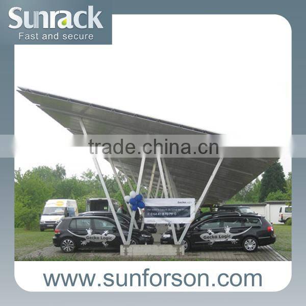 strong structure all aluminum car roof solar panel carport mount rack