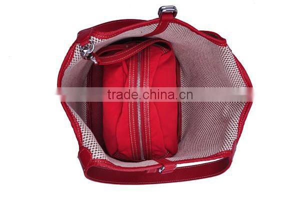 Summer lady canvas and leather Ladies handbags international brand