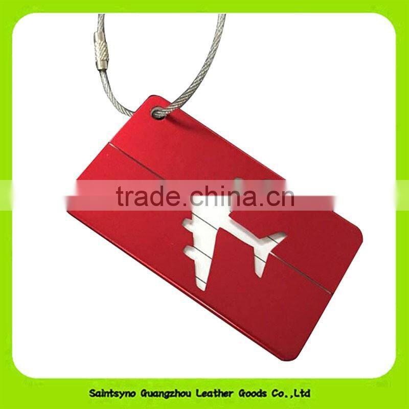 16030 Custom braned teco-friendly travel hotel gifts brown leather airport luggage tag