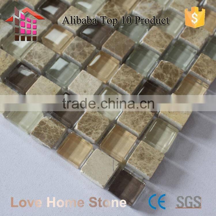 2016 Newest Design Stone Mixed Glass Mosaic For Wall Decoration