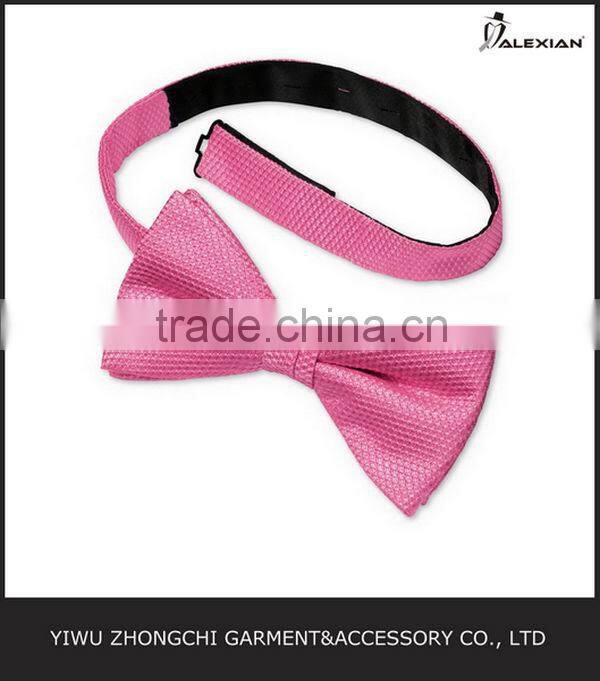 pink silk tuxedo bowtie