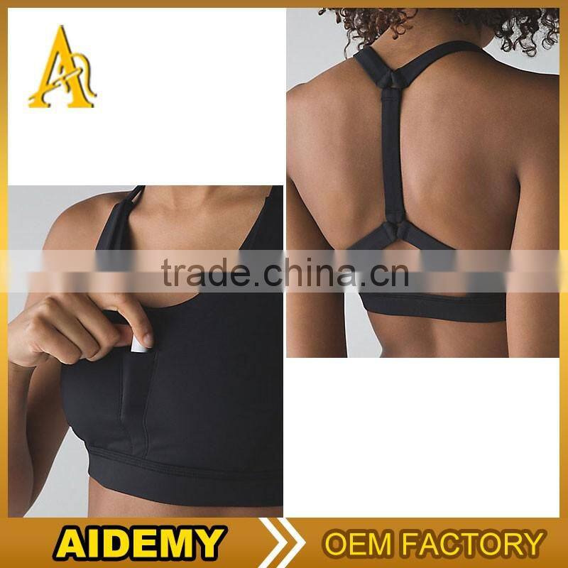 sexy women fitness polyester gym yoga wear sport bra tops