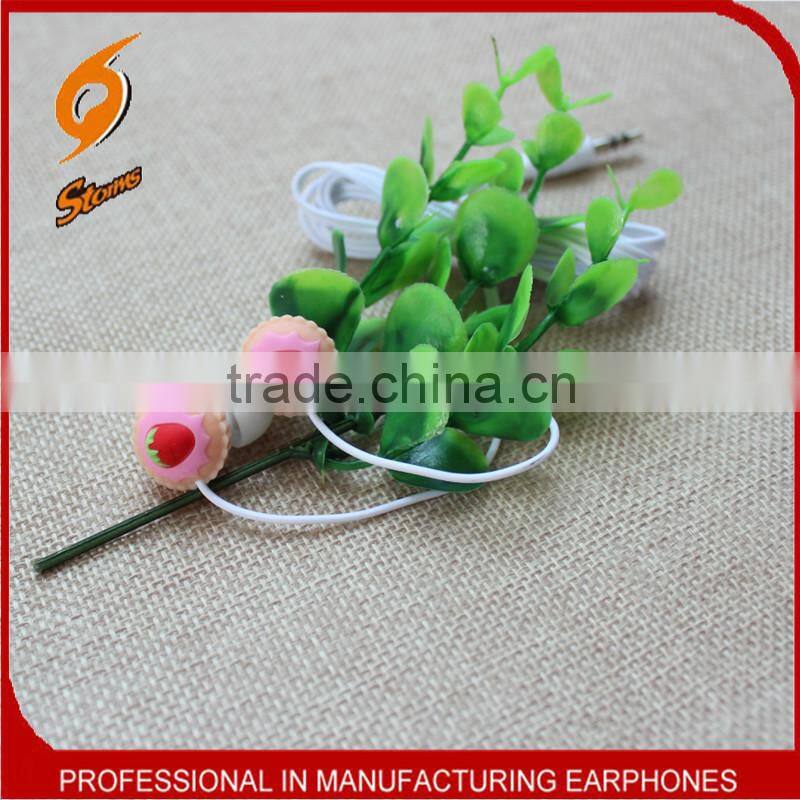 Cartoon Cake Earphones For Mobile, ,Earphone for kids