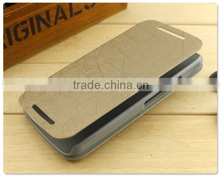 Super Quality PU Leather case cover Rain Strand sucker Flip Stand Case Cover for MOTO G3