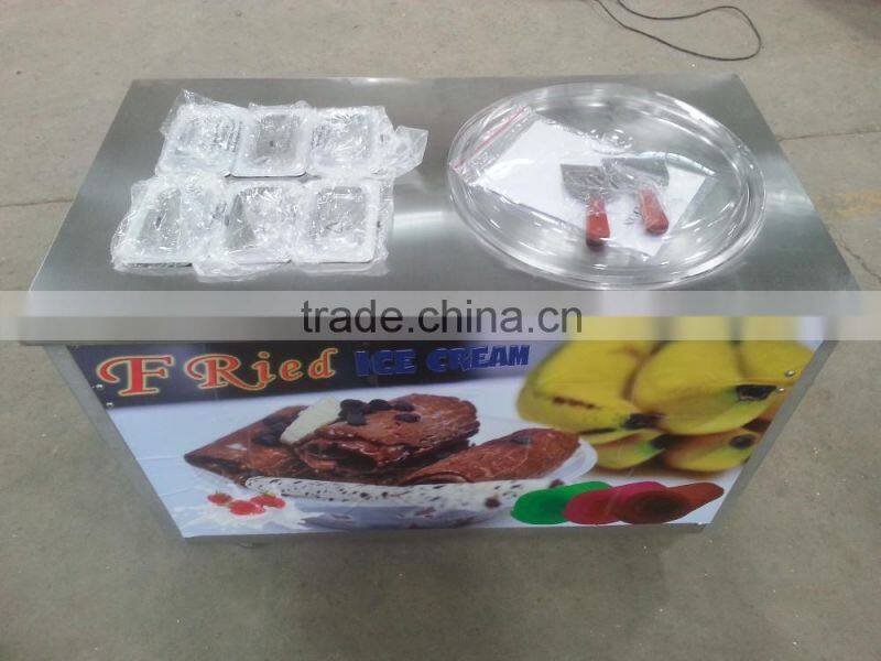 Lestars 2015 new arrival factory supply single pan comes with topping boxes roll ice cream making machine