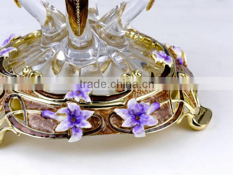 RORO Conjugal Felicity enamel crystal glass fruit holder