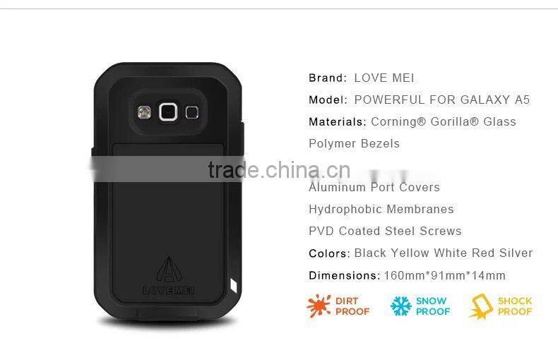 Love Mei waterproof for samsung galaxy s5 cases,shockproof metal Aluminum cases for galaxy s5