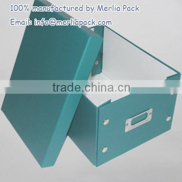 Collapsible Storage Box Cardboard Stationery Paper Chest Toys Metal Button Boxes