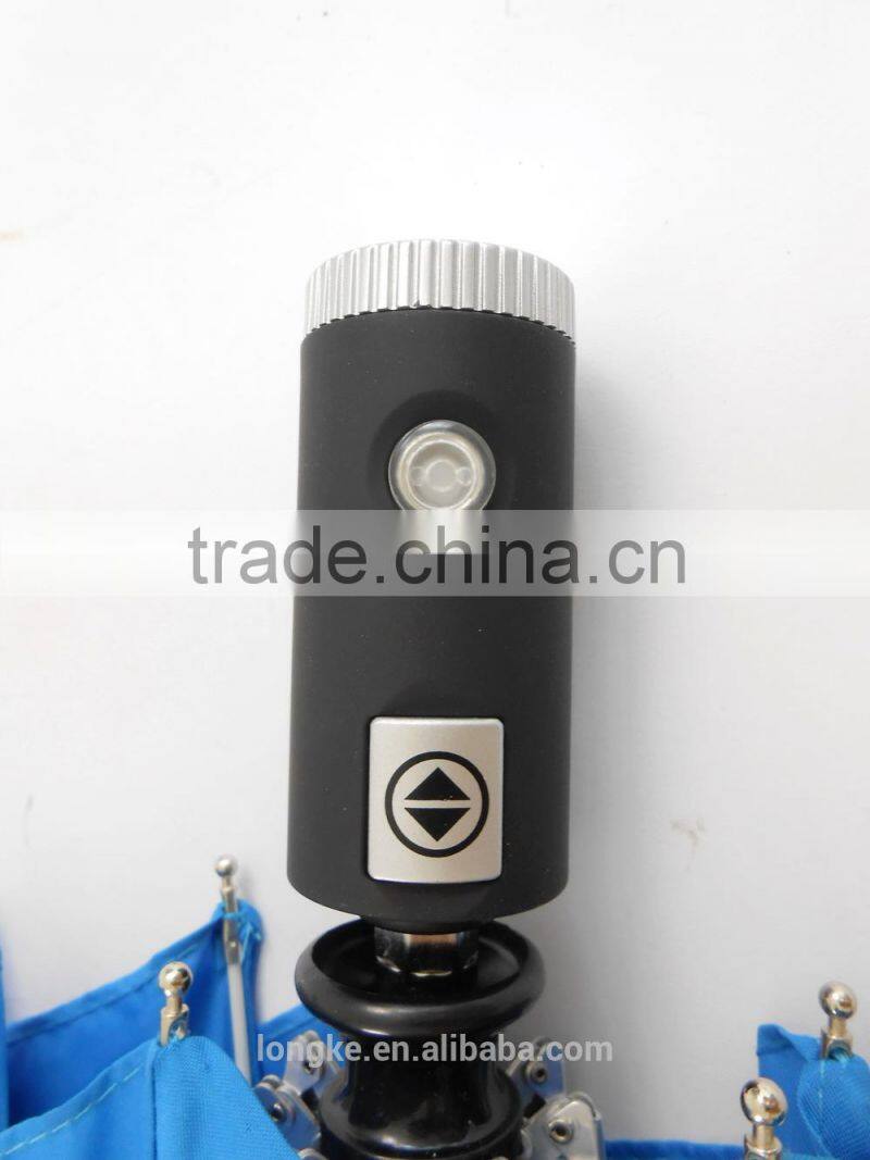 auto umbrella with light handle led flash light umbrella
