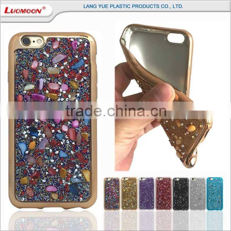 Rhinestone plating tpu bumper case cover for motorola moto x3 g 3rd gen x 1 xt1097