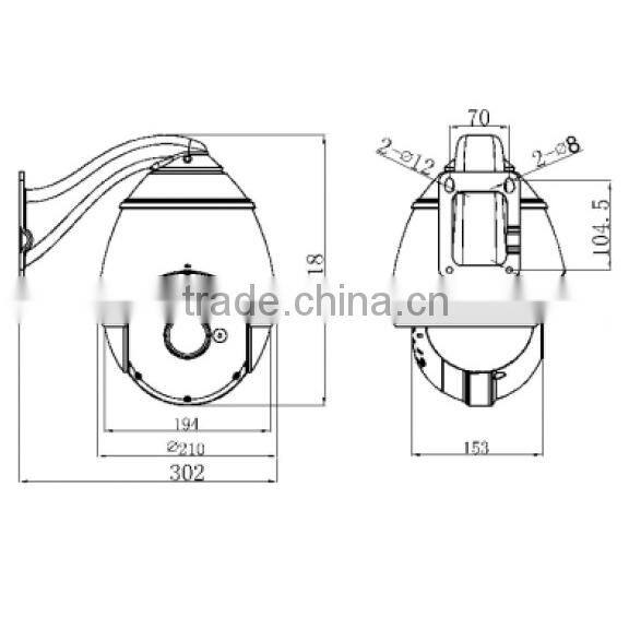 Megapixel HD IP IR Speed Dome Camera (360 degrees rotation. Eeffective night vision 100-150 meters)