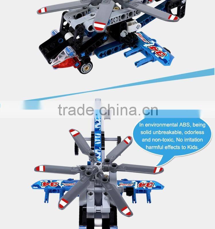 educational Puzzle plastic building blocks child toy flying rescue helicopter
