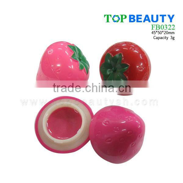 FB0322-2 strawberry shape organic lip balm