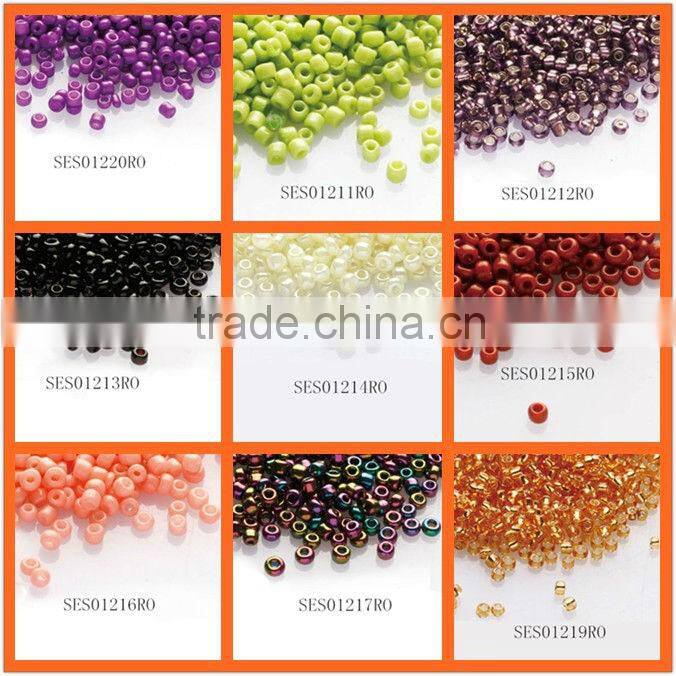 Seed Bead glass silver line 15colors to option 15/0 irregular round