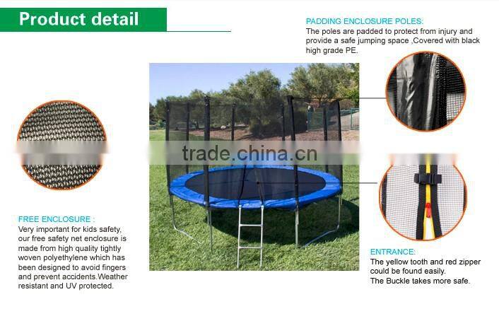 FUNJUMP 10FT high quality trampoline with enclosure and ladder