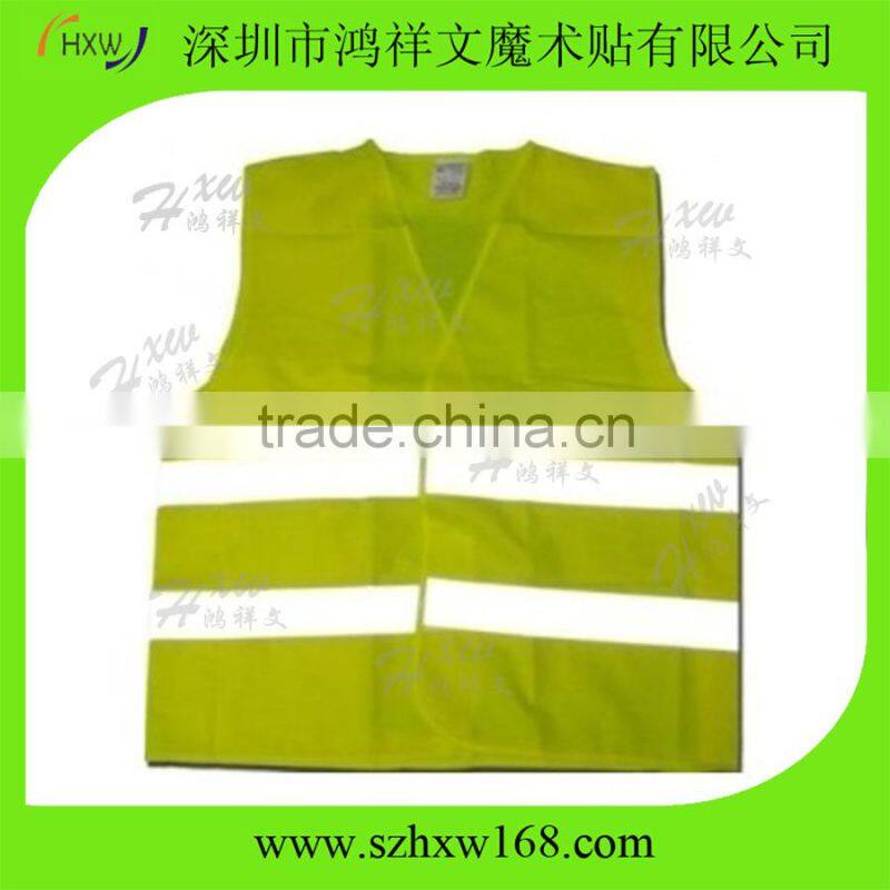 Custom best price high fluorescent yellow nylon polyester Quality fabric Reflective vest suit