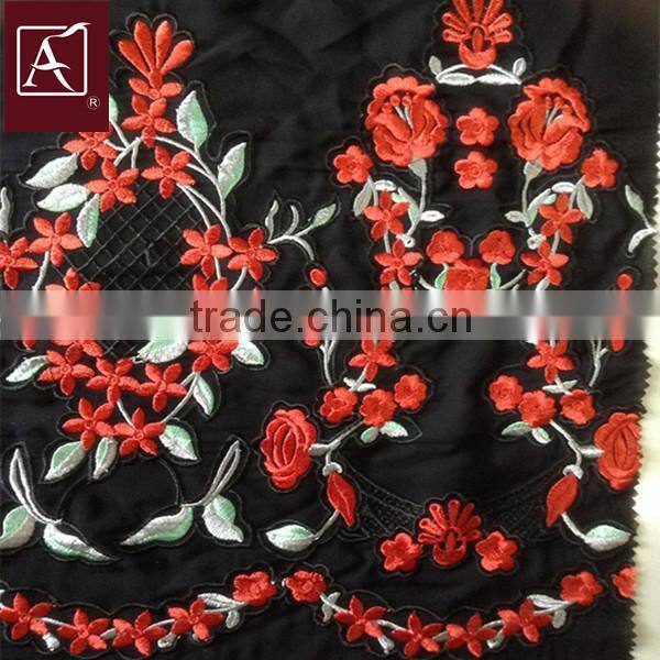 Multi-color thread Embroidery Fabric