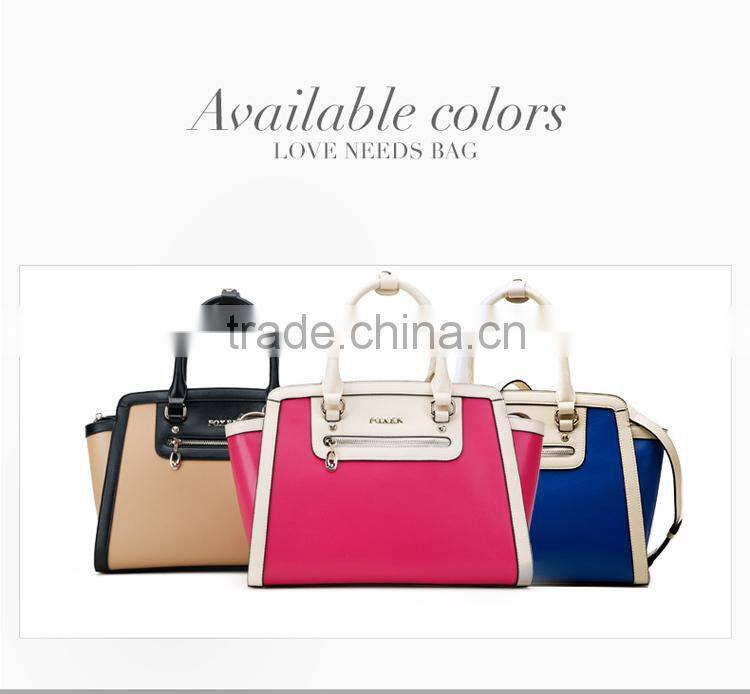 Western style handbag shoulder bag young ladies brand foxer bag pu leather