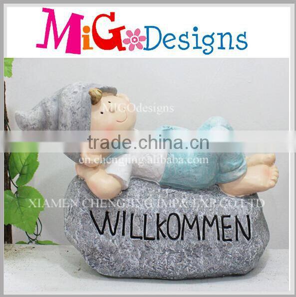 Outdoor Welcome Decoration Large Stone Garden Statues