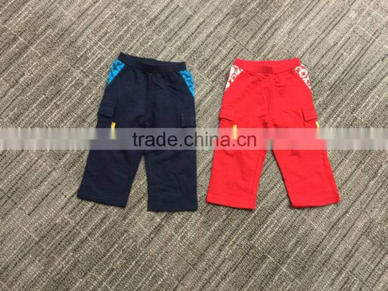 Wholesale custom children boys thick terry fleece warm winter casual pants
