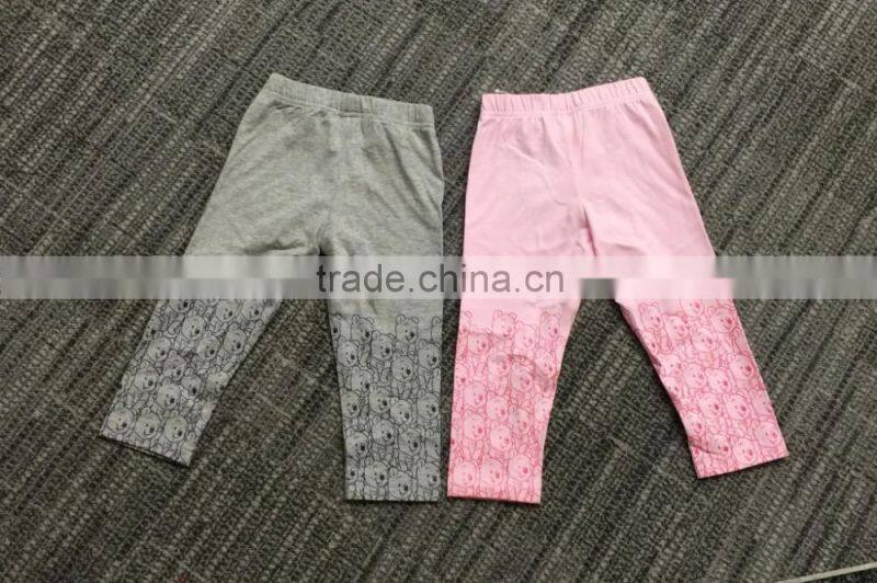 Top desgin fashion child cotton pants, baby girl's casual long pant