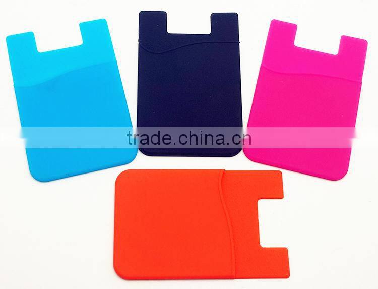Colourful 3M adhesive silicone smart card pocket