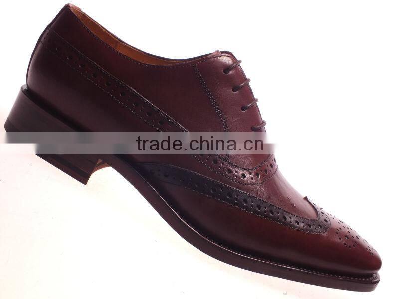 Fashion design goodyear welted men dress shoes with lace