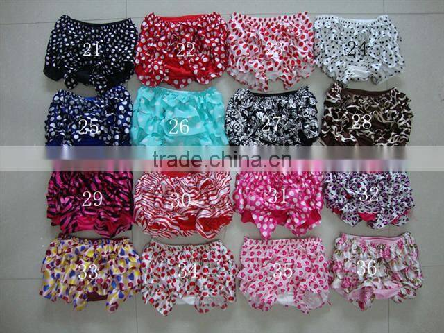 2015 Easter Sales Promotion Baby Organic Underwear So Adorable satin Bloomers Wholesale Baby Cotton Ruffle Bloomers For Kids