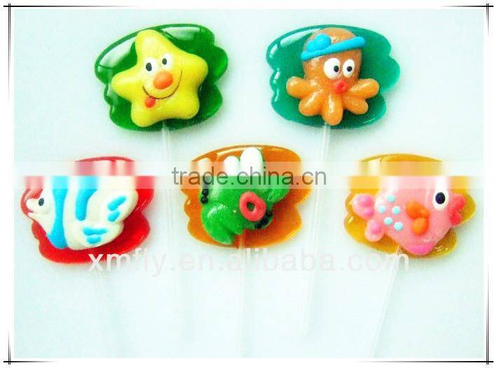 Cartoon Shape jelly lollipop gummy lollipops