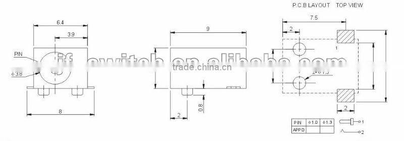 dc power jack 3 pin DC-028-SMD
