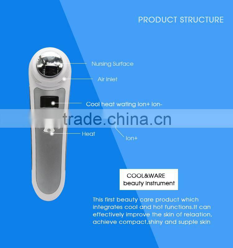 Special! Ionic beauty instrument cool&warm beauty instrument skin care machine ionic facial beauty machine
