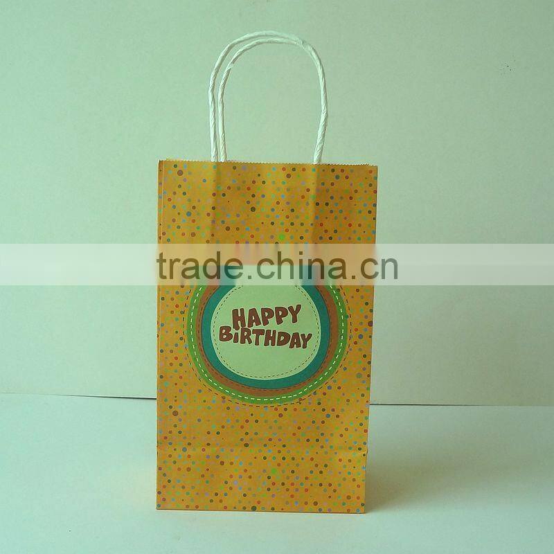 2014 hot sale personized printing birthday bag with customized printing and logo