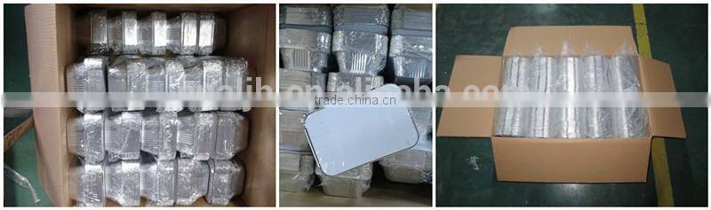 Disposable 3 compartments aluminium foil tray/Takeout aluminium foil meal tray
