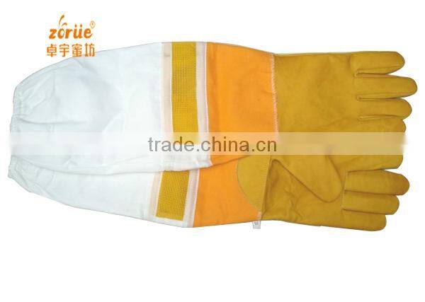 bulk supply cotton sleeve beekeeping glove for sale
