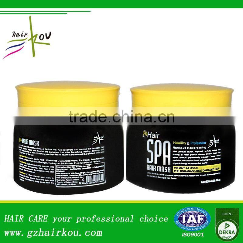 500ml Pure natural plant hair mask,keratin repair hair treatment mask