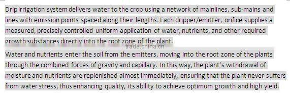 garden and farm irrigation equipment of irrigation fittings