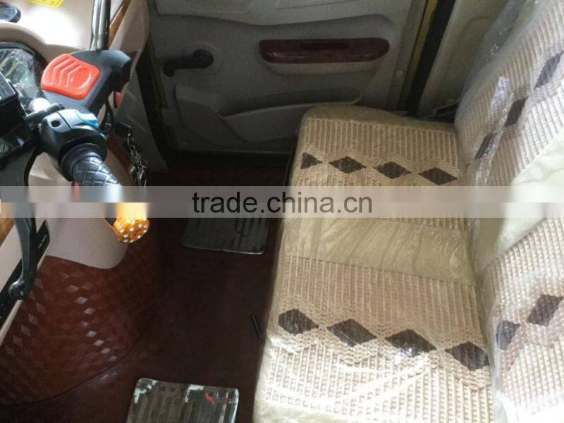 passenger use E power electric tricycle with car structure cabin